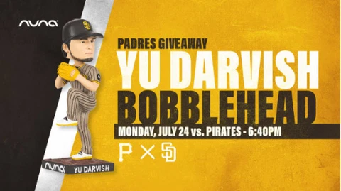 Yu Darvish 3,000 Strikeouts Bobblehead San Diego Padres July 24th SGA Pre-Sale Cover