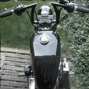 For Harley Honda Kawasaki Suzuki 1" Z-Bar Drag Ape Hanger 8" Rise Handlebar US - Picture 1 of 20
