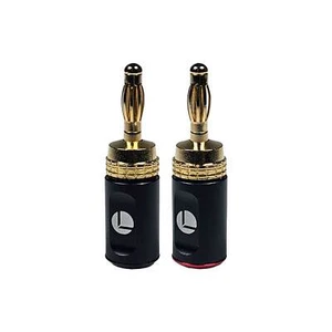 LOGICO 2 Pairs Banana Plugs Gold Plated Speaker Wire Audio Connectors - Picture 1 of 5