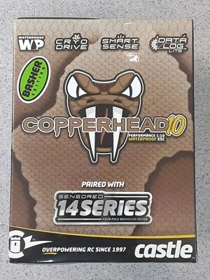 Castle Creations Copperhead 10 1/10 Combo w/1406 4600Kv Basher Edition 010016601 - Image 1 of 4