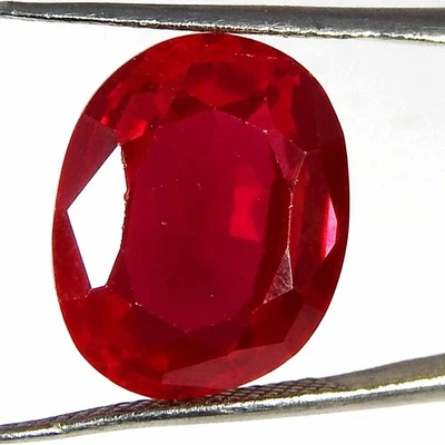 12.95CtsNatural 14x11x7 Imitation Ruby Oval Cut Cabochon Loose Gemstones - Image 1 of 3