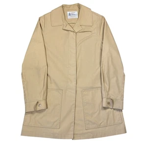 80er Vintage London Nebel Damen cremefarben Trench Pea Mantel Größe 10 Reg – hergestellt in den USA - Bild 1 von 7