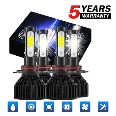 Faros LED blancos haz alto y bajo para Freightliner M2 100 106 112 10000K Foto 1 de 4