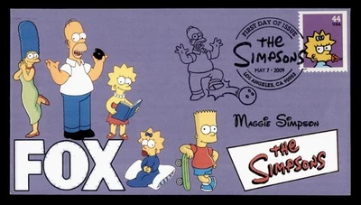 DR WHO 2009 FDC THE SIMPSONS COMEDY FOX CACHET M60055 - Image 1 of 2