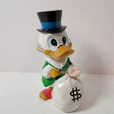 Vtg Walt Disney Scrooge McDuck Ceramic Coin Bank Disney Productions Korea PA - Image 1 of 4