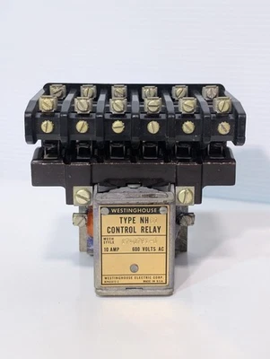 Relé de control Westinghouse NH60, 10A, 600vac, estilo mecánico 1740791-D Foto 1 de 4