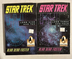 Lot of 2 STAR TREK Paperback Novels Logs 3/4 and 9/10 Alan Dean Foster - Imagen 1 de 3