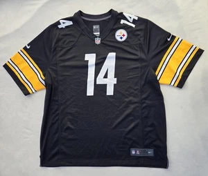 Pittsburgh Steelers Football Jersey Mens 3XL Black NFL Nike Pickens 14 On Field - Picture 1 of 14