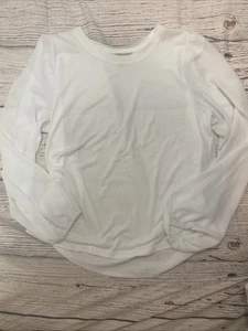 Blusa Michael Kors blanca manga transparente manga larga para mujer talla XL - Imagen 1 de 7