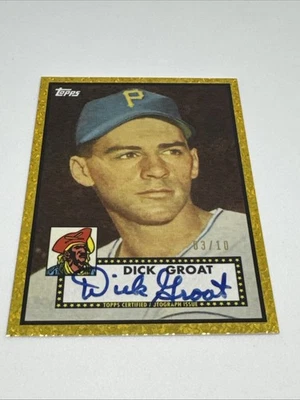 2011 Topps Lineage autógrafo reimpresión refractor dorado Dick Groat #RA-DG 3/10 Foto 1 de 4