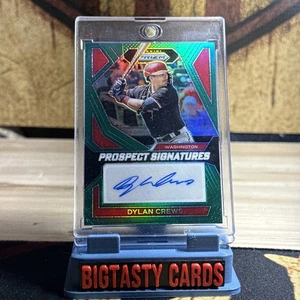 Dylan Crews 2024 Panini Prizm Auto Green Prism Prospect #PS-DC - Picture 1 of 4