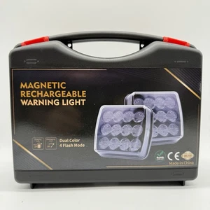 4 Modes Magnetic Strobe Lights for Vehicles Rechargeable, Wireless Flashing - Picture 1 of 3