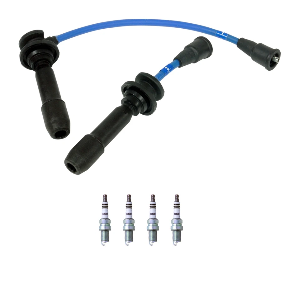 Juego de cables NGK de 7 mm y kit de 4 bujías de iridio para Kia Sportage 2.0 L4 1995-2002 Foto 1 de 1