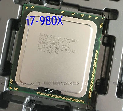  Intel-Core-i7-980X-Extreme-Edition-6-core-3-33GHz-12M-LGA1366-CPU-SLBUZ  Intel- - Image 1 of 2