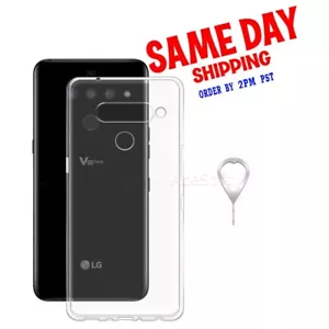 Ultra-Thin Slim Soft TPU Protective Back Case Cover for LG V50 ThinQ Smart Phone - Picture 1 of 1