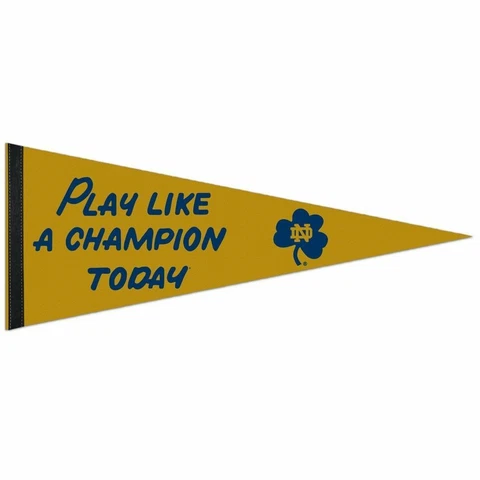 NOTRE DAME PLAY LIKE A CHAMPION TODAY ROLL UP PREMIUM FELT PENNANT 12"x30 Cover