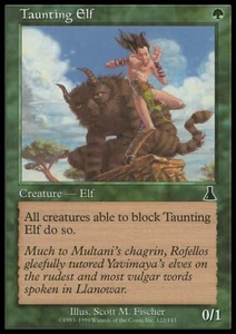 Taunting Elf x4 4x Urza's Destiny casi nuevo como nuevo Magic The Gathering - Imagen 1 de 1