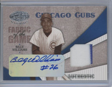 Billy Williams 2004 Leaf Certified Fabric of the Game Auto Cubs Jersey #/10