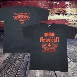 Vtg Spectro Oil Motorcycle Biker T Shirt American Iron Magazine Mens XL harley - Picture 1 of 11