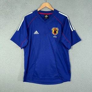 Vintage Adidas Japan Home Jersey Med Blue 2002 JFA Football Soccer Shirt England - Picture 1 of 13