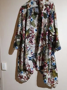 AUTOGRAPH WOMENS BOHEMIAN RHAPSODY JACKET KIMONO JUNGLE PRINT SIZE 14 - Picture 1 of 13