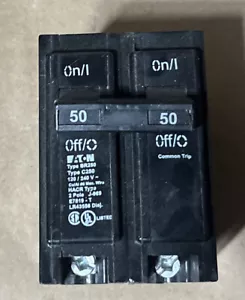 Eaton BR250 Plug In BR 2P 50A 240V 50/60Hz Circuit Breaker - Picture 1 of 3