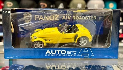 AUTOart Panoz AIV Roadster Yellow 1/18 Scale Diecast Model Car | In Box - Image 1 of 3