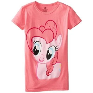 My Little Pony Pinkie Pie Close Up Portrait Cartoon Glitter Child Girls T Shirt - Picture 1 of 3
