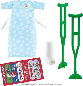 Elf on the Shelf Dress Up Kit: Crutches, Hospital Gown, Cast, Band-Aids - Picture 1 of 3