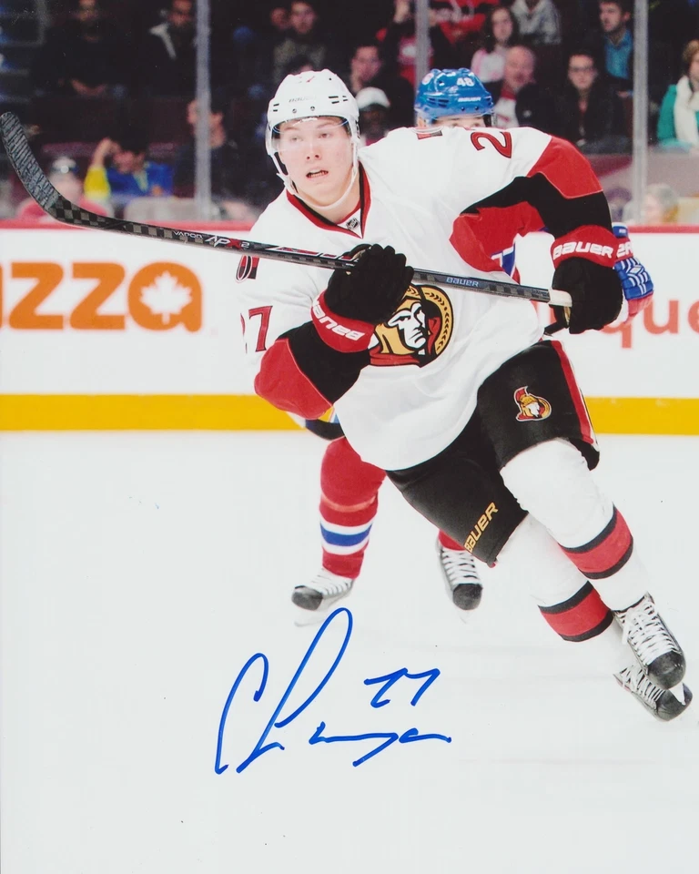 FOTO DE CURTIS LAZAR ASSINADA OTTAWA SENATORS 8X10 6 - Imagem 1 de 1