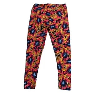 LuLaRoe Leggings Womans Size 12-18 TC Multi-Color Colorful Floral Flowers Comfy - Picture 1 of 8