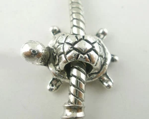 Großlochperle Modul Perle 19 x 13 mm Schildkröte antik silber 2x #01.00717 - Bild 1 von 2
