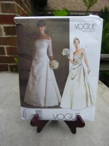 VOGUE PATTERN V2842  BRIDAL GOWN ORIGINAL  MISSES SIZES 12-16 UNCUT/ff - Picture 1 of 2