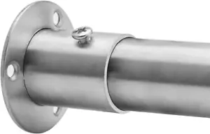 Stainless Steel Closet Rod Holder, Shower Curtain Rod Tension Rod Sockets Rod Fl - Picture 1 of 12