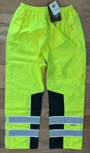 Alpha Workware High Visibility VizLite DT Fluorescent Reflective Rain Pants XL - Picture 1 of 10