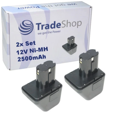 Trade-Shop 2x AKKU 12V Ni-Mh 2500mAh für Würth Blindnietgerät ANG12 070291510061 - Bild 1 von 4
