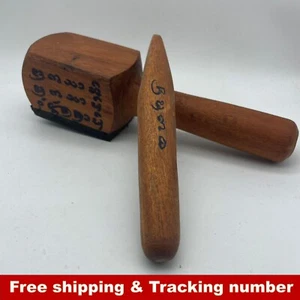 Tok Sen set Hammer Massage Tool Wooden Amulet Thai Holy Magic Vintage Device - Picture 1 of 10