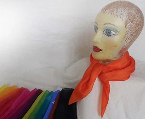 Halstücher - Schals  reine Seide handcoloriert umweltfreundliche Farben rot - Bild 1 von 28