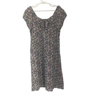 Art Class Girls SIZE L 10/12 Blue Floral Linen Blend Peasant Dress - Picture 1 of 6