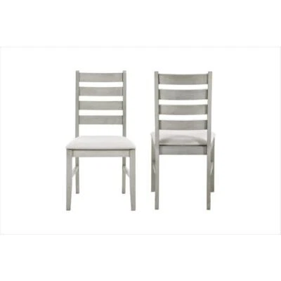 NEW CLASSIC Dining Chair 37.2" Polyester-Cushioned Wood Driftwood (Set of 2) - Image 1 of 4