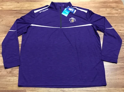 Pullover PARA HOMBRES 2XL - NUEVO Columbia Golf LA Lakers 2020 Champions Omni-Wick 1/4 Cremallera Foto 1 de 4