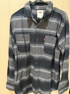 Camisa de franela a cuadros Levi's para hombre grande con botones suave - Imagen 1 de 3