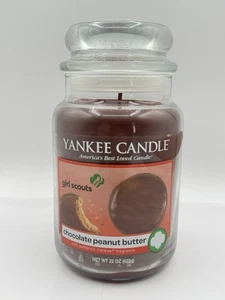 Yankee Candle Chocolate Peanut Butter Girl Scouts Large Jar Candle 22oz Limited - Bild 1 von 4