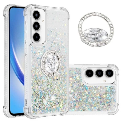 Quicksand Case Diamond Ring Holder Liquid Glitter Flash Covers For Various Phone - Image 1 of 4