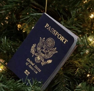 Santa’s Passport Christmas Ornament New Decor Santa Claus - Picture 1 of 5