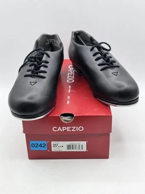 Capezio Tap Shoes Women’s Cadence Oxford Black Leather Lace Block Heels Sz 6.5 W - Image 1 of 4