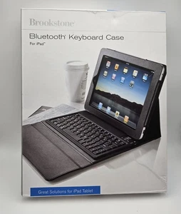 Brookstone Bluetooth Keyboard w/Portfolio Case for Apple iPad Black - Picture 1 of 15