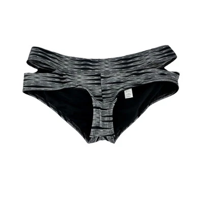 Parte inferior de bikini Athleta pequeña Ariel corte lateral tiro bajo negra 1-5 Foto 1 de 4