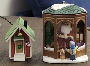 Lot 2Vintage Hallmark Keepsake Ornament 1995 And 1985 Santa Magic Light Motion - Picture 1 of 13