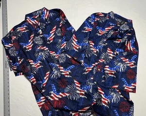 Cotton Traders Sport Patriotic Eagle Fireworks Button Up Shirts Lot XL NWT - Picture 1 of 7